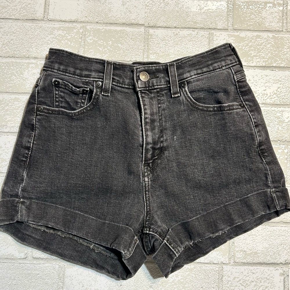 Levi Black Jean Shorts for Women